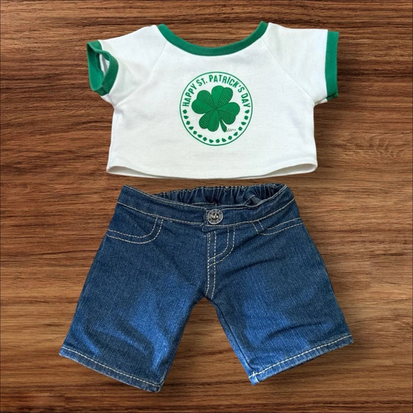 Build-A-Bear Happy St. Patrick's Day 16” Bear w/Jeans & T-shirt - Picture 8 of 9